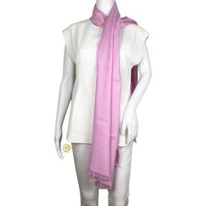 Gucci Women's Monogram GG Guccissima Oblong Shawl Scarf Pink Sz 200×70cm DM20